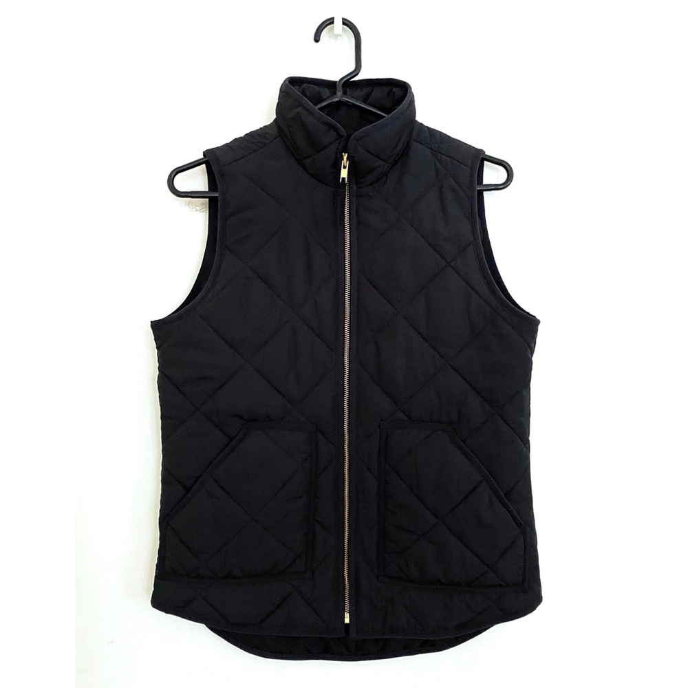 J.Crew Black Quilted Puffer Vest
